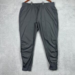 Lululemon Beyond the Studio Jogger Womens 20 Plus Size Gray Pinstripe Athletic